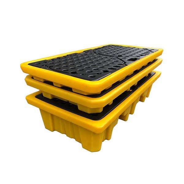 Pallet nhựa chống tràn dầu loại 2 phuy